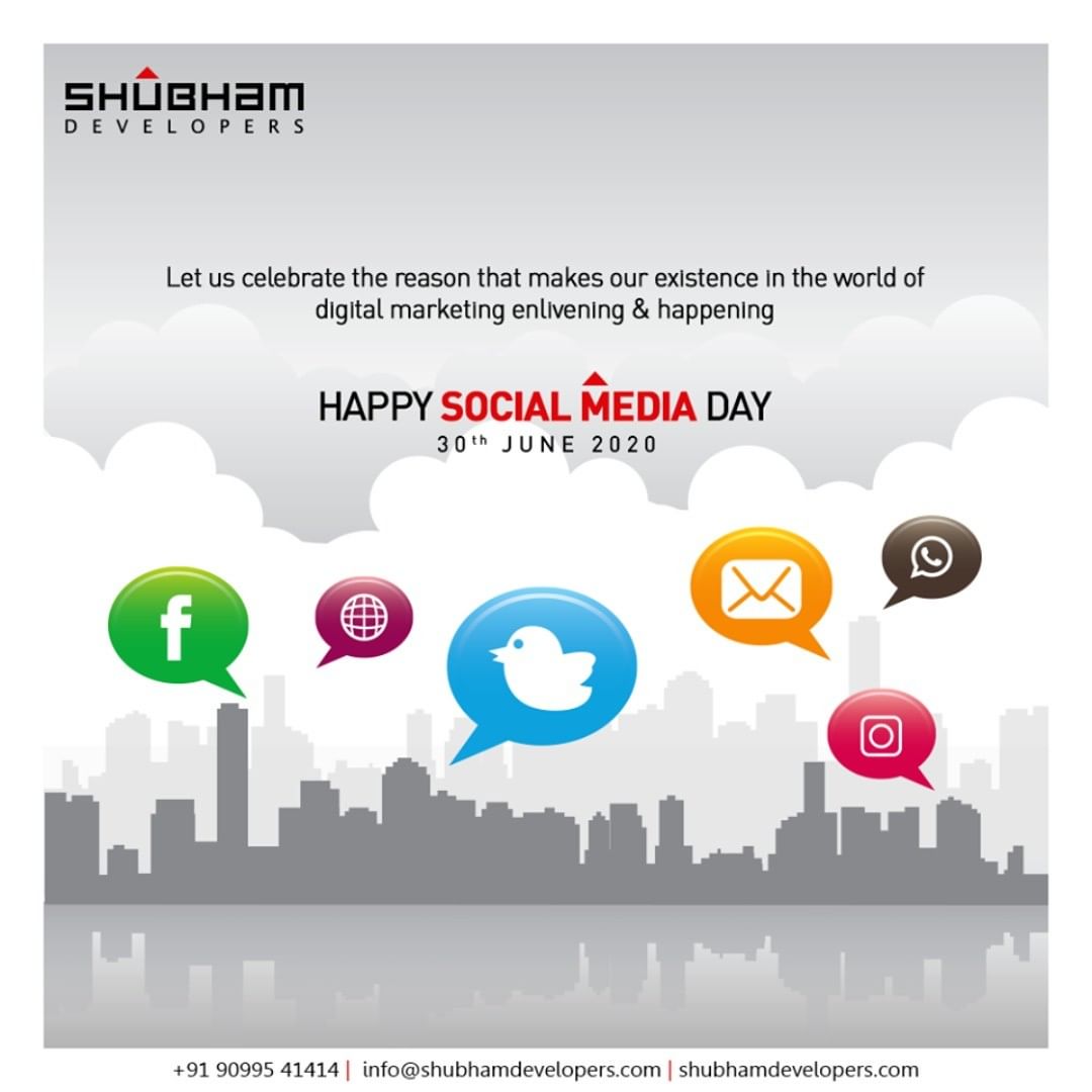 Let us celebrate the reason that makes our existence in the world of digital marketing enlivening & happening.

#SocialMediaDay #SocialMediaDay2020 #WorldSocialMediaDay #SocialMedia #ShubhamDevelopers #RealEstate #Gujarat #India