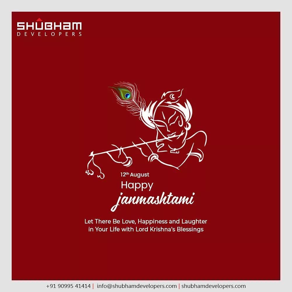 Let There Be Love, Happiness and Laughter in Your Life with Lord Krishna’s Blessings.

#HappyJanmashtami #KrishnaJanmashtami2020 #Janmashtami2020 #LordKrishna #Janmashtami  #ShubhamDevelopers #RealEstate #Gujarat #India
