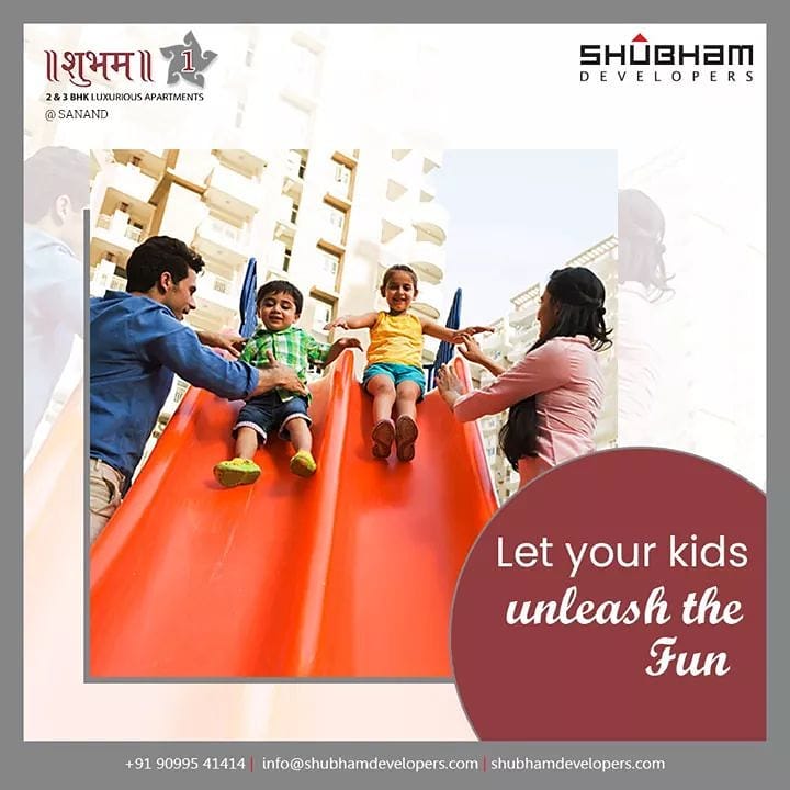 Let your kids unleash the fun in the playground and enjoy their childhood. Shubham 1 is a place where dreams come true with ergonomically designed homes & the serene landscaped gardens.

Shubham 1 is 2 & 3 BHK LUXURIOUS APARTMENT @SANAND, AHMEDABAD

#Shubham1 #2BHK #3BHK #LuxuriousHomes #DreamHome #Playground #Garden #GreenLiving #LiveWithNature #HappyHomes #Family #HappyFamily #HomeWithNature #Sanand #Mehsana #ShubhamDevelopers #RealEstate #Gujarat #India