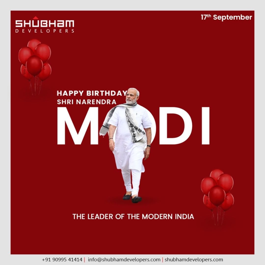 To the one man leading modern India towards a bright future.
Happy Birthday
Shri Narendra Modi Hon. prime Minister of India.

#HappyBirthdayPMModi #PMModi #HappyBirthdayNaMo #NarendraModi #HappyBirthdayNarendraModi #ShubhamDevelopers #RealEstate #Gujarat #India