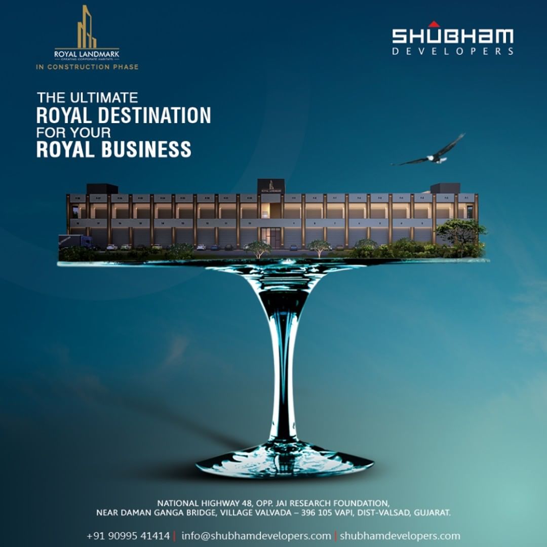 The ultimate Royal Destination for your Royal Business. The Royal Landmark is equipped with all the amenities that will suit your Royal Business. Get in touch today.

#RoyalLandmark #Commercial #ShubhamDevelopers #RealEstate #Gujarat #India
