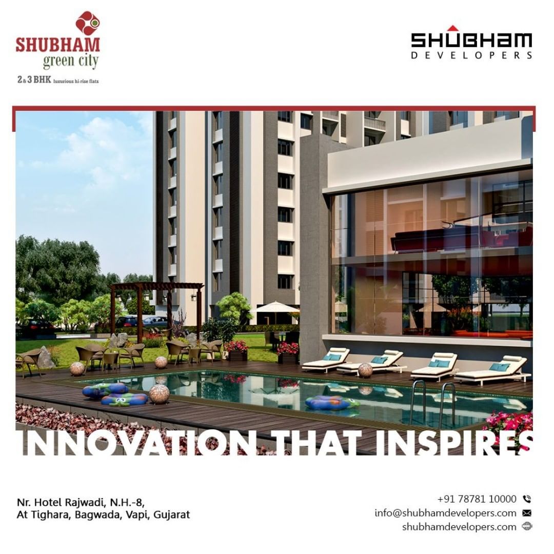 You will always strive for more when your home never fails to inspire you to always push your limits with innovation.

SHUBHAM GREEN CITY has 3 BHK LUXURIOUS HIGH-RISE FLATS @ VAPI, GUJARAT

#ShubhamGreenCity #Greencity #ShubhamDevelopers #RealEstate #Gujarat #India #Vapi #2BHK #3BHK #Vapi #Homeforeveryone #Luxury #Home