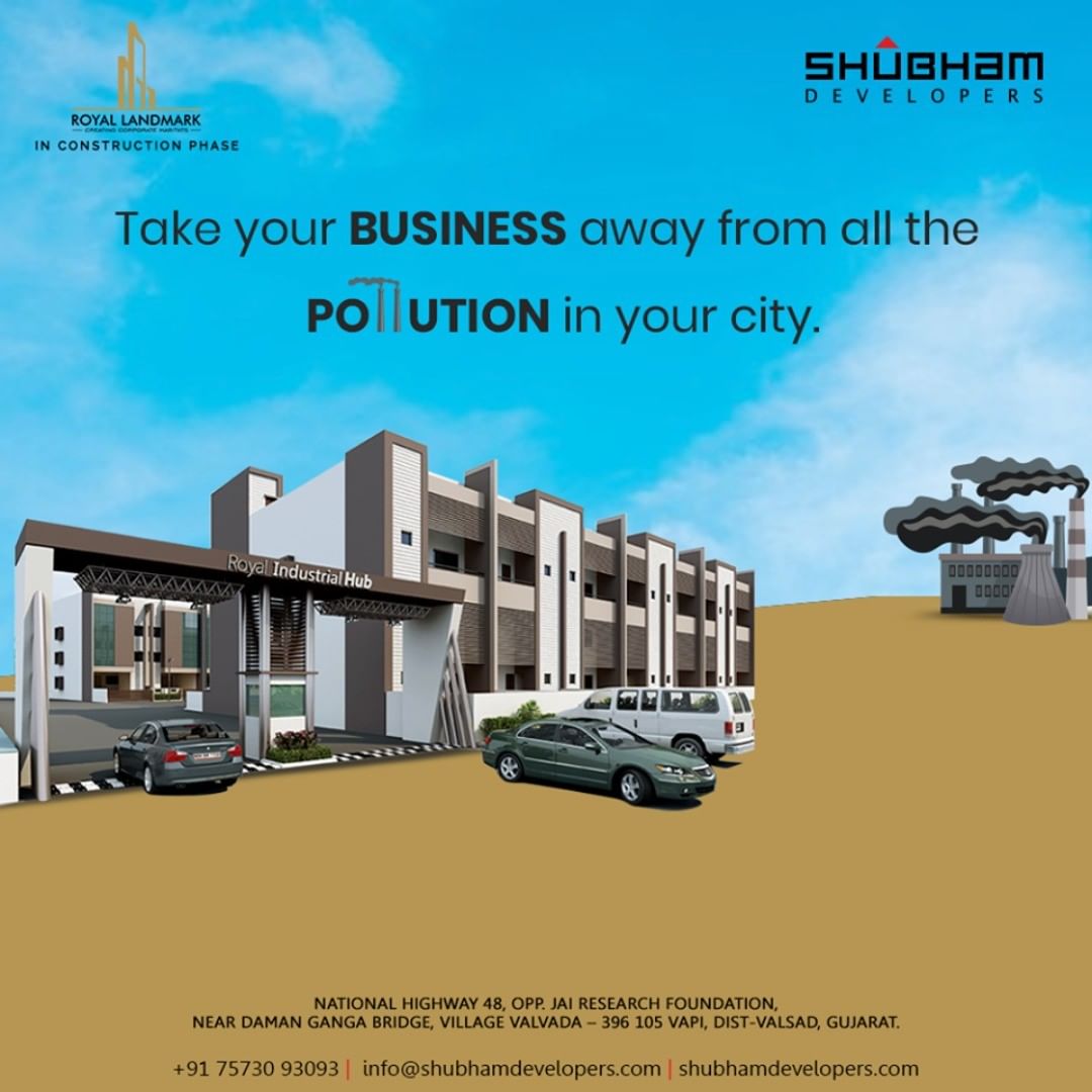 Royal Industrial Hub is reserved for non-polluting industries, set to become one of the unique trade zones with advanced facilities for the first time in Vapi.

#RoyalLandmark #Commercial #ShubhamDevelopers #RealEstate #Gujarat #India