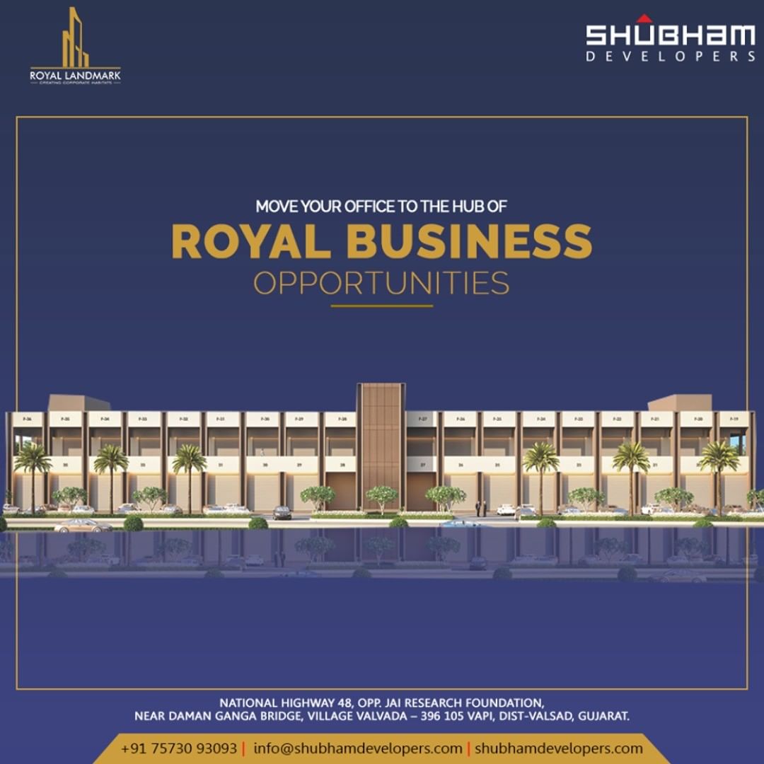 The Royal landmark is the business hub packed with royal business opportunities away from all the pollution of your city. Move your business today and take your business to another level.

#RoyalLandmark #Commercial #ShubhamDevelopers #RealEstate #Gujarat #India