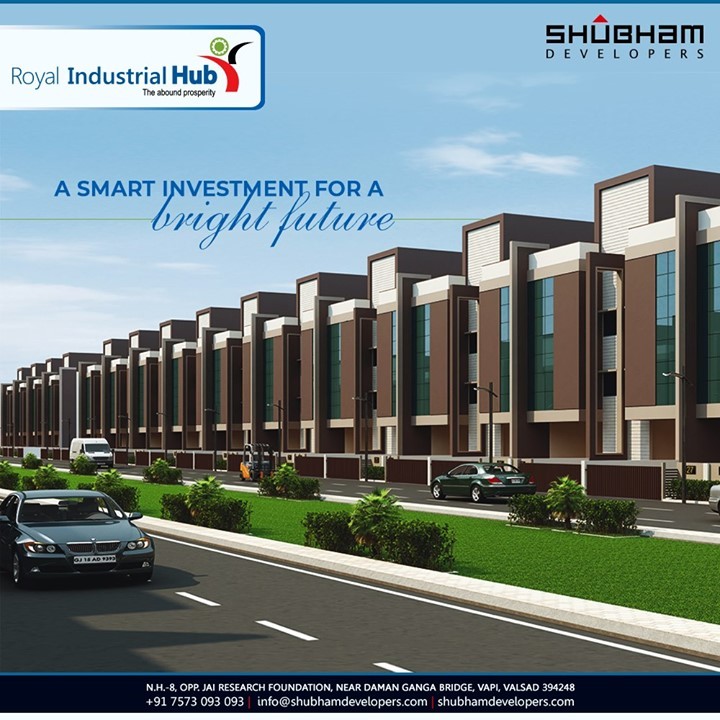A smart investment for a bright future of your prospering business. With a prominent location, Royal Industrial Hub is all set to take your business to new heights.

#RoyalIndustrialHub #Commercial #ShubhamDevelopers #RealEstate #Gujarat #India