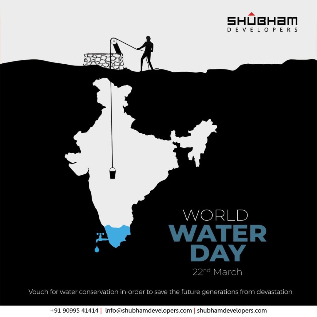 Vouch for water conservation in order to save future generations from devastation.

#WorldWaterDay #WorldWaterDay2021 #SaveWater #WaterIsLife #WaterDay #ShubhamDevelopers #RealEstate #Gujarat #India
