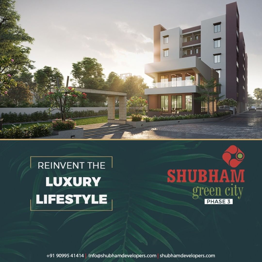 Reinvent the luxury lifestyle at your own abode of peaceful and serene living only at Shubham Green City Phase 3.

#ShubhamGreenCity #Greencity #ShubhamDevelopers #RealEstate #Gujarat #India #Vapi #2BHK #3BHK