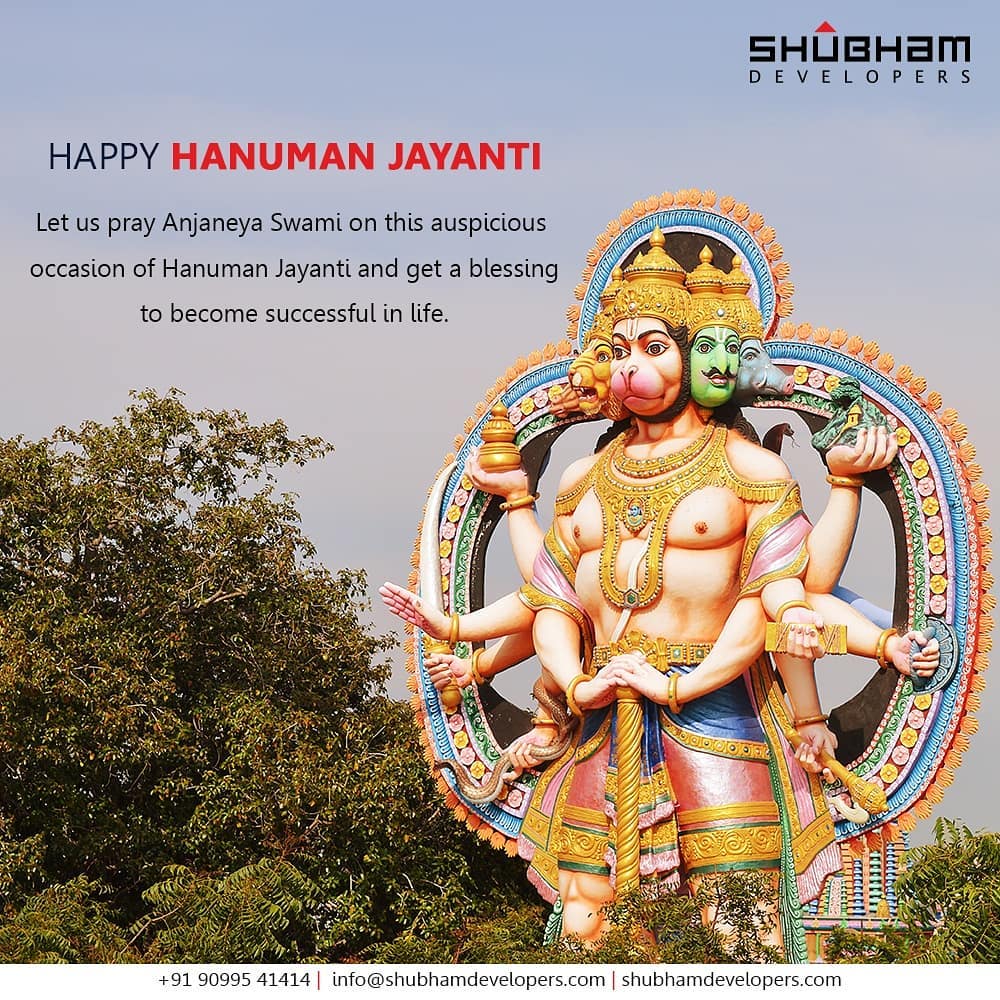 Let us pray Anjaneya Swami on this auspicious occasion of Hanuman Jayanti and get a blessing to become successful in life. 

#HanumanJayanti #HappyHanumanJayanti #LordHanuman #HanumanJayanti2021 #ShubhamDevelopers #RealEstate #Gujarat #India