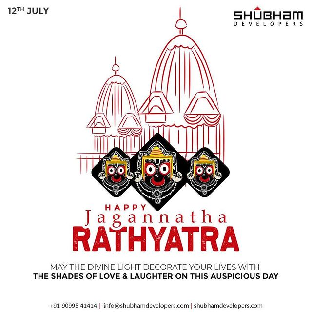 May the divine light decorate your lives with the shades of love & laughter on this auspicious day

#rathyatra #jagannath #jaijagannath #lordjagannath #rathyatra2021 #chariot #indianfestivals #jagannathrathyatra #ShubhamDevelopers #Gujarat #India #realestate #realtor #home #property #investment #dreamhome #luxury #explore #bhfyp