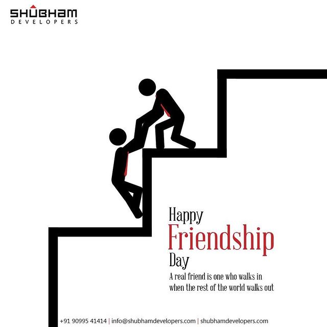 A real friend is one who walks in when the rest of the world walks out

#FriendshipDay2021 #HappyFriendshipDay #FriendshipDay #FriendsForever #Friendship #Friends #ShubhamDevelopers #Gujarat #India #realestate #realtor #home #property #investment #dreamhome #luxury #explore #bhfyp