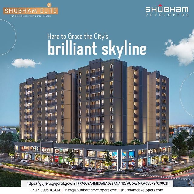 Shubham Elite is here to grace the skyline of the city as it is lucratively located near all the important landmarks & offers a lifestyle flooded with amenities.

We're RERA APPROVED! Book your happy-abode now.

#ShubhamElite #ShubhamDevelopers #RERAApproved #Sanand #ComingSoon #Ahmedabad #RealEstate #Gujarat #India #reels #realtor #home #property #investment #dreamhome #luxury