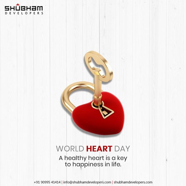 A healthy heart is a key to happiness in life.

#WorldHeartDay #WorldHeartDay2021 #HeartHealth #CardiacHealth #HeartDay #ShubhamDevelopers #Gujarat #India #Realestate