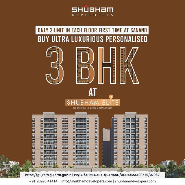 Be enchanted with stellar living spaces and world-class amenities.

Live in your dream home and create moments that last for a lifetime. 

#ShubhamElite #shubhamDevelopers #Home #Dreamhome #holisticliving #Happiness #Lavish #Realestate #Property #Gujarat #India