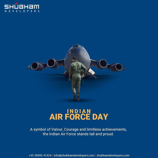 A symbol of Valour, Courage and limitless achievements, the Indian Air Force stands tall and proud.

#IndianAirForceDay #IndianAirForce #AirForce #IndianAirForceDay2021 #ShubhamDevelopers #Gujarat #India #Realestate