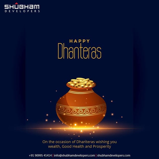 On the occasion of Dhanteras wishing you wealth, Good Health and Prosperity.
#HappyDhanteras #FestiveWishes #Diwali #IndianFestivals #DiwaliisHere #Diwali2021 #ShubhamDevelopers #Gujarat #India #Realestate