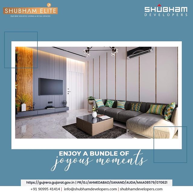 The memories we make with our family is everything. A happy family is nothing but an earlier heaven on earth.

#Shubhamelite #shubhamDevelopers #RERAApproved #Sanand #Home #Dreamhome #Realestate #Interior #Happyliving #Healthyliving #Familytime #Happiness #Dreamhome #home #House #Property #Gujarat
