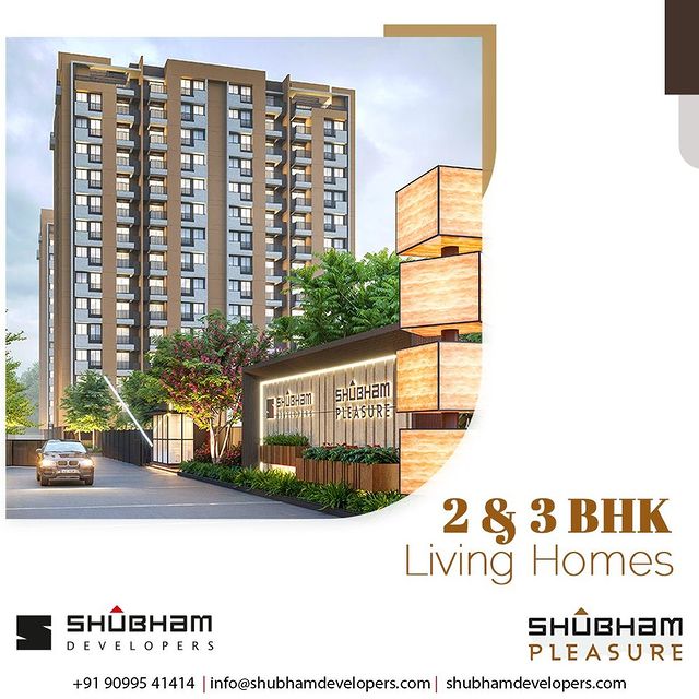 Stunning apartments, a penthouse with numerous amenities, and perfectly planned architecture.  All set to make every day exciting.

#ShubhamDevelopers #ShubhamPleasure #Pleasure #Amenities #Happyliving #Healthyliving #Familytime #ComingSoon #Happiness #Dreamhome #House #Luxury #Realestate #Property #Interior #Gujarat #India