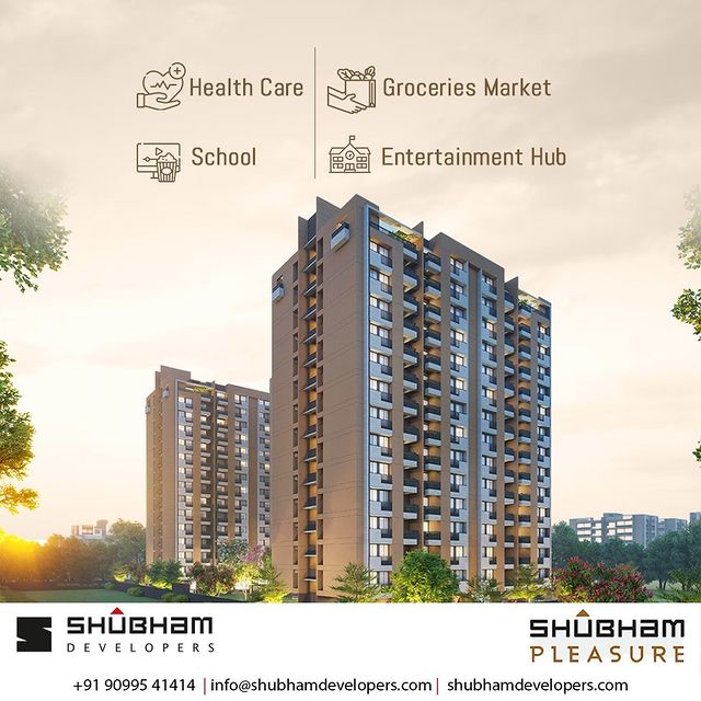 Your routine life will be more comfortable and efficient because of Shubham Pleasure's convenient location.

#ShubhamDevelopers #ShubhamPleasure #Pleasure #Amenities #Happyliving #Healthyliving #Familytime #ComingSoon #Happiness #Dreamhome #House #Luxury #Realestate #Property #Interior #Gujarat #India