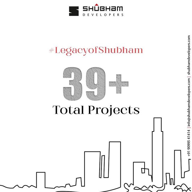 Experience the quality and expertise of a proven leader in the housing industry. With a track record of successfully delivering 39+ housing projects, you can trust in the experience and proficiency of our team to deliver your dream home on time and budget. 

#ShubhamDevelopers #LegacyofShubham #ShubhamPlesure #ShubhamGreencity #Shubhamelite #Office #Showroom #Officespace #Retail #Realestate #Property #LuxuriousLiving
