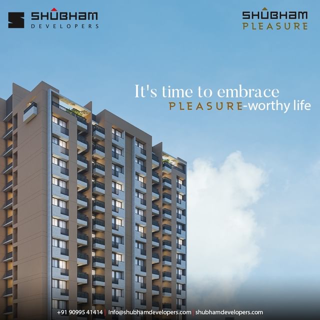 The perks of comfort living are pleasurable.
Book a lifestyle where your everyday life will stand out.

#ShubhamDevelopers #ShubhamPleasure #LifestyleOfPleasure #Pleasure #Amenities #Happyliving #Familytime #ComingSoon #Happiness #Luxury #Realestate #Property #Gujarat #India