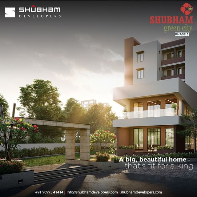 Experience the luxury and comfort of a big, beautiful home fit for a king. With spacious living areas, stunning architecture, and top-of-the-line amenities. 

#ShubhamDevelopers #Plesure #Happyliving #Healthyliving #House #Familytime #ComingSoon #Happiness #Dreamhome #Luxury #Interior #Realestate #Property #Gujarat #India