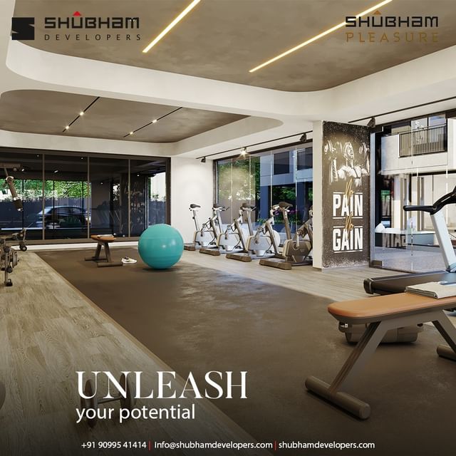 Prepare to unleash your maximum potential and encourage yourself to reach your fitness goals in our gymnasium, featuring top-notch equipments.

#ShubhamDevelopers #ShubhamPleasure #LifestyleOfPleasure #Pleasure #Amenities #Happyliving #Familytime #ComingSoon #Happiness #Luxury #Realestate #Property #Gujarat #India