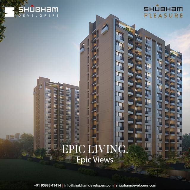 A life of grandeur and adventure, where every moment is a masterpiece framed by nature's panoramas. Shubham Pleasure offers you a hustle-free way of living. 

#ShubhamDevelopers #ShubhamPleasure #LifestyleOfPleasure #Pleasure #Amenities #Happyliving #Familytime #ComingSoon #Happiness #Luxury #Realestate #Property #Gujarat #India