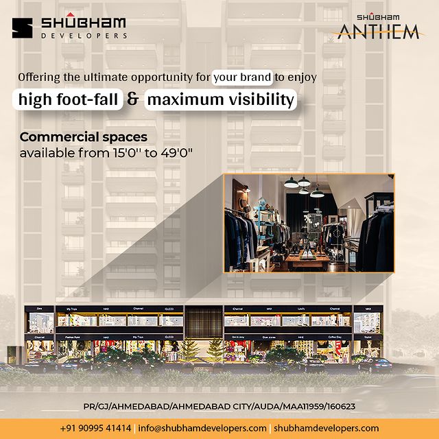 Are you a retailer looking for the perfect space to skyrocket your business? 

Look no further! Shubham Anthem is your key to unlocking unprecedented opportunities for success in the world of retail. 

Here, we offer retail spaces ranging from 15'0'' to 49'0'', providing you with a wide variety of options to choose from. 

#ShubhamAnthem #CommercialSpaces #RetailSpaces #ShubhamAnthem #ShubhamCommercialProject #Happyliving